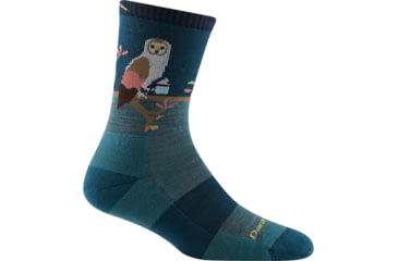 Image of Darn Tough Critter Club Micro Crew Lightweight Sock with Cushion - Womens, Teal, Medium, 5001-TEAL-M-DARN
