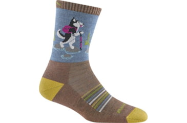 Image of Darn Tough Critter Club Micro Crew Lightweight with Cushion Socks - Womens, Bark, Medium, 5001-BARK-M-DARN