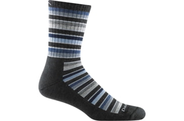 Image of Darn Tough Decade Stripe Micro Crew Midweight Hiking Sock - Mens, Black, Medium, 1992-BLACK-M-DARN