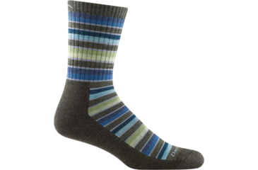 Image of Darn Tough Decade Stripe Micro Crew Midweight Hiking Sock - Mens, Forest, Large, 1992-FOREST-L-DARN