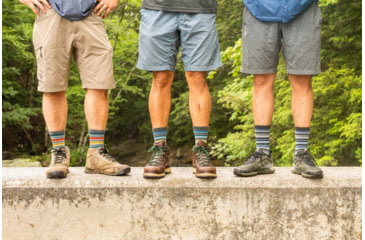 Image of Darn Tough Decade Stripe Micro Crew Midweight Hiking Sock - Mens, Gray, Large, 1992-GRAY-L-DARN