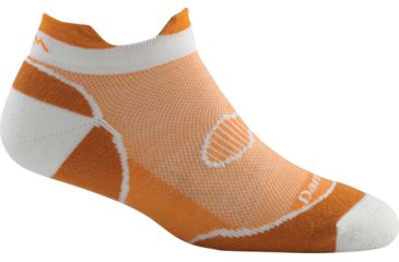 Image of Endurance Double Cross Light No Show Sock - Womens-Mandarin-Small