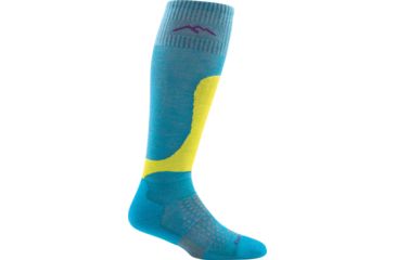 Image of Darn Tough Fall Line Over-the-Calf Padded Light Cushion Sock - Womens, Blue, Medium, 1881-BLUE-M-DARN