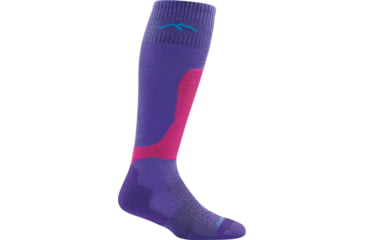 Image of Darn Tough Fall Line Over-the-Calf Padded Light Cushion Sock - Womens, Purple, Small, 1881-PURPLE-S-DARN