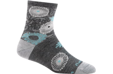 Image of Darn Tough Floral Shorty Sock - Womens, Gray, Small, 1665-GRAY-S-DARN
