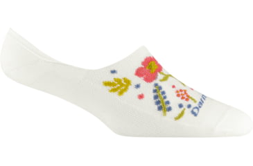 Image of Darn Tough Garden Party No Show Hidden Lightweight Socks - Womens, White, Small, 6072_WHITE_S_DARN