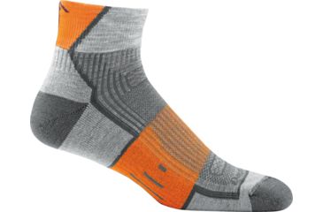Image of Darn Tough Grit 1/4 Light Cushion Sock - Mens, Gray, Large, 1003-GRAY-L-DARN