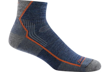 Image of Darn Tough Hiker 1/4 Cushion Sock - Mens, Denim, Large, 1959-DENIM-L-DARN