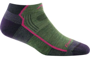 Image of Darn Tough Hiker No Show Light Cushion Sock - Womens, Moss Heather, Small, 1961-MOSS-HEATHER-S-DARN