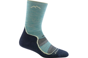 Image of Darn Tough Light Hiker Micro Crew Light Cushion Sock - Womens, Aqua, Large, 1967-AQUA-L-DARN