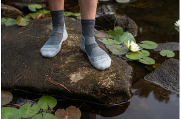 Image of Darn Tough Light Hiker Quarter Lightweight Hiker Sock - Womens, Slate, Small, 1987-SLATE-S-DARN