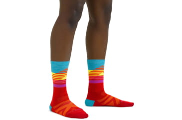 Image of Darn Tough Lillehammer Nordic Boot Lightweight Ski Sock - Womens, Red, Medium, 8031-RED-M-DARN