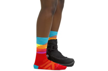 Image of Darn Tough Lillehammer Nordic Boot Lightweight Ski Sock - Womens, Red, Medium, 8031-RED-M-DARN