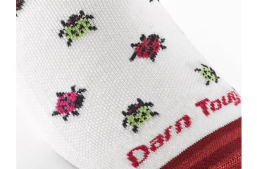 Image of Darn Tough Lucky Lady No Show Lightweight Socks - Womens, White, Small, 6074-N-2009-03