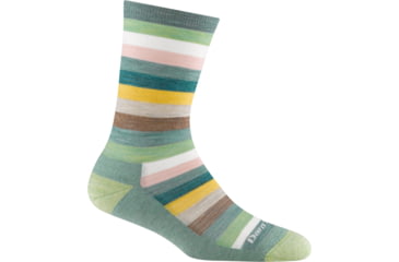 Image of Darn Tough Mystic Stripe Crew Lightweight w/ Cushion Socks - Womens, Seafoam, Small, 1644-SEAFOAM-S-DARN