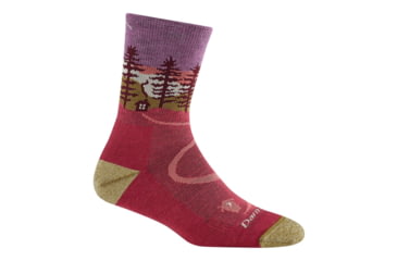 Image of Darn Tough Northwoods Micro Crew Midweight with Cushion Socks - Womens, Cranberry, Large, 5013-CRANBERRY-L-DARN