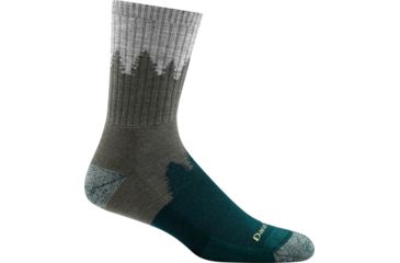 Image of Darn Tough Number 2 Micro Crew Cushion Sock - Mens, Green, Extra Large, 1974-GREEN-XL-DARN