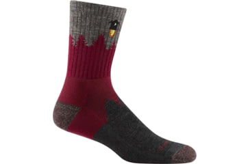 Image of USED Darn Tough Number 2 Micro Crew Midweight Hiking Sock - Mens, Burgundy, Large, 1974-BURGUNDY-L-DARN, EDEMO1