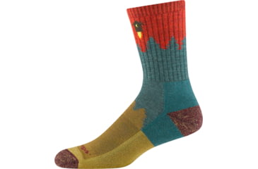 Image of Darn Tough Number 2 Micro Crew Midweight with Cushion Boots - Mens, Teal, Large, 1974-TEAL-L-DARN
