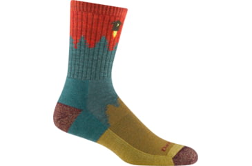 Image of Darn Tough Number 2 Micro Crew Midweight with Cushion Boots - Mens, Teal, Large, 1974-TEAL-L-DARN