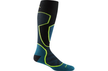 Image of Darn Tough Outer Limits OTC Lightweight w/ Cushion/ Padded Shin Socks - Mens, Black, Large, 8042-BLACK-L-DARN
