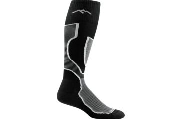 Image of Darn Tough Outer Limits Over-the-Calf Padded Light Cushion Sock - Mens, Black, Large, 7005-BLACK-L-DARN