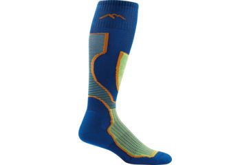 Image of Darn Tough Outer Limits Over-the-Calf Padded Light Cushion Sock - Mens, Blue, Large, 7005-BLUE-L-DARN