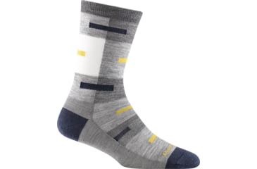 Image of Darn Tough Patchwork Crew Lightweight Sock - Womens, Gray, Large, 6076-GRAY-L-DARN