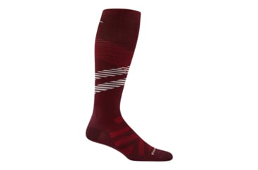 Image of Darn Tough Pennant RFL OTC Ultra-Lightweight Socks - Mens, Burgundy, Medium, 8002-BURGUNDY-M-DARN