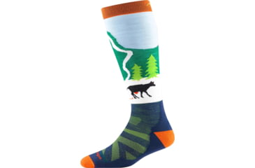 Image of Darn Tough Pow Cow Over-The-Calf Midweight Sock - Kids, Green, Small, 3036-GREEN-S-DARN