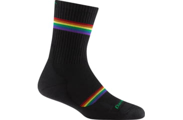 Image of Darn Tough Prism Micro Crew Lightweight w/ Cushion Socks - Womens, Black, Small, 1115-BLACK-S-DARN