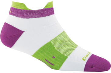 Image of Darn Tough Pulse No Show Tab Light Cushion Sock - Womens, White, Small, 1797-WHITE-S-DARN