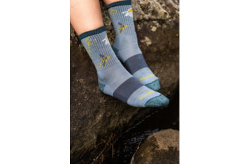 Image of Darn Tough Queen Bee Micro Crew Lightweight Hiking Sock - Womens, Vapor, Small, 1988-VAPOR-S-DARN