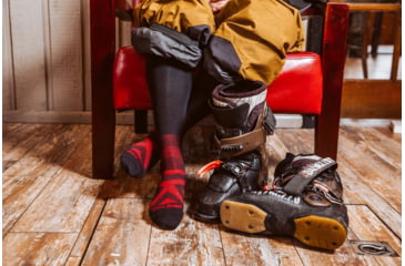 Image of Darn Tough RFL Thermolite OTC Ultra-Lightweight Ski Sock - Mens, Black, Extra Large, 8019-BLACK-XL-DARN