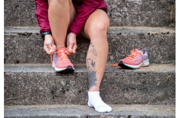 Image of Darn Tough Run No Show Tab Ultra-Lightweight Running Sock - Womens, White, Large, 1043-WHITE-L-DARN