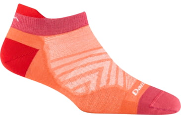 Image of Darn Tough Run No Show Tab Ultra-Lightweight Socks - Womens, Coral, Small, 1043_CORAL_S_DARN
