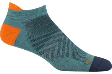 Image of Darn Tough Run No Show Tab Ultra-Lightweight Socks - Mens, Aqua, Large, 1033-N-8001-05