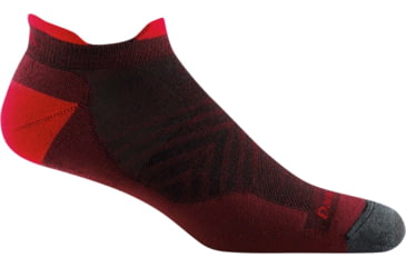 Image of Darn Tough Run No Show Tab Ultra-Lightweight w/ Cushion Running Sock - Mens, Burgundy, Large, 1039-BURGUNDY-L-DARN