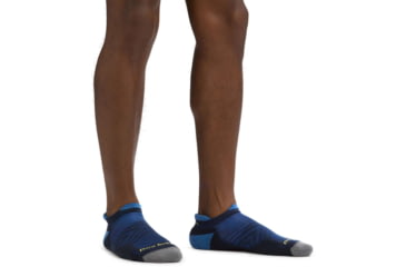 Image of Darn Tough Run No Show Tab Ultra-Lightweight w/ Cushion Running Sock - Mens, Eclipse, Extra Large, 1039-ECLIPSE-XL-DARN