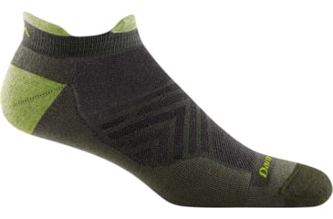 Image of Darn Tough Run No Show Tab Ultra-Lightweight w/ Cushion Running Sock - Mens, Fatigue, Medium, 1039-FATIGUE-M-DARN