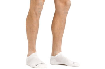 Image of Darn Tough Run No Show Tab Ultra-Lightweight w/ Cushion Running Sock - Mens, White, Extra Large, 1039-WHITE-XL-DARN