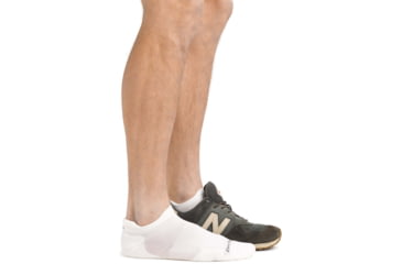 Image of Darn Tough Run No Show Tab Ultra-Lightweight w/ Cushion Running Sock - Mens, White, Extra Large, 1039-WHITE-XL-DARN