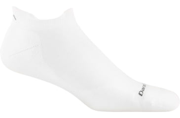 Image of Darn Tough Run No Show Tab Ultra-Lightweight w/ Cushion Running Sock - Mens, White, Extra Large, 1039-WHITE-XL-DARN
