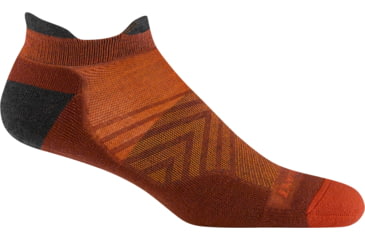 Image of Darn Tough Run No Show Tab Ultra-Lightweight with Cushion Socks - Mens, Chestnut, Medium, 1039_CHESTNUT_M_DARN