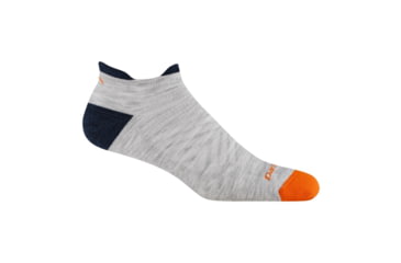 Image of Darn Tough Run No Show Tab Ultra-Lightweight with Cushion Socks - Mens, Ash, Medium, 1039-ASH-M-DARN