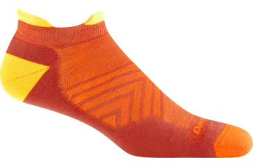 Image of Darn Tough Run No Show Tab Ultra-Lightweight with Cushion Socks - Mens, Lava, Large, 1039-LAVA-L-DARN