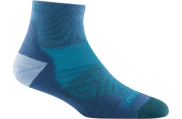 Image of Darn Tough Run Quarter Ultra-Lightweight w/ Cushion Running Sock - Womens, Baltic, Medium, 1048-BALTIC-M-DARN