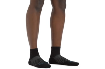 Image of Darn Tough Run Quarter Ultra-Lightweight w/ Cushion Running Sock - Womens, Black, Medium, 1048-BLACK-M-DARN