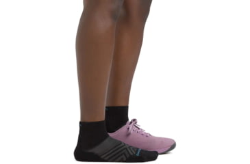 Image of Darn Tough Run Quarter Ultra-Lightweight w/ Cushion Running Sock - Womens, Black, Medium, 1048-BLACK-M-DARN