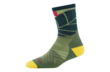 Image of Darn Tough Run Wild Micro Crew Ultra-Lightweight with Cushion Socks - Womens, Palm, Large, 1069-C-7073-05